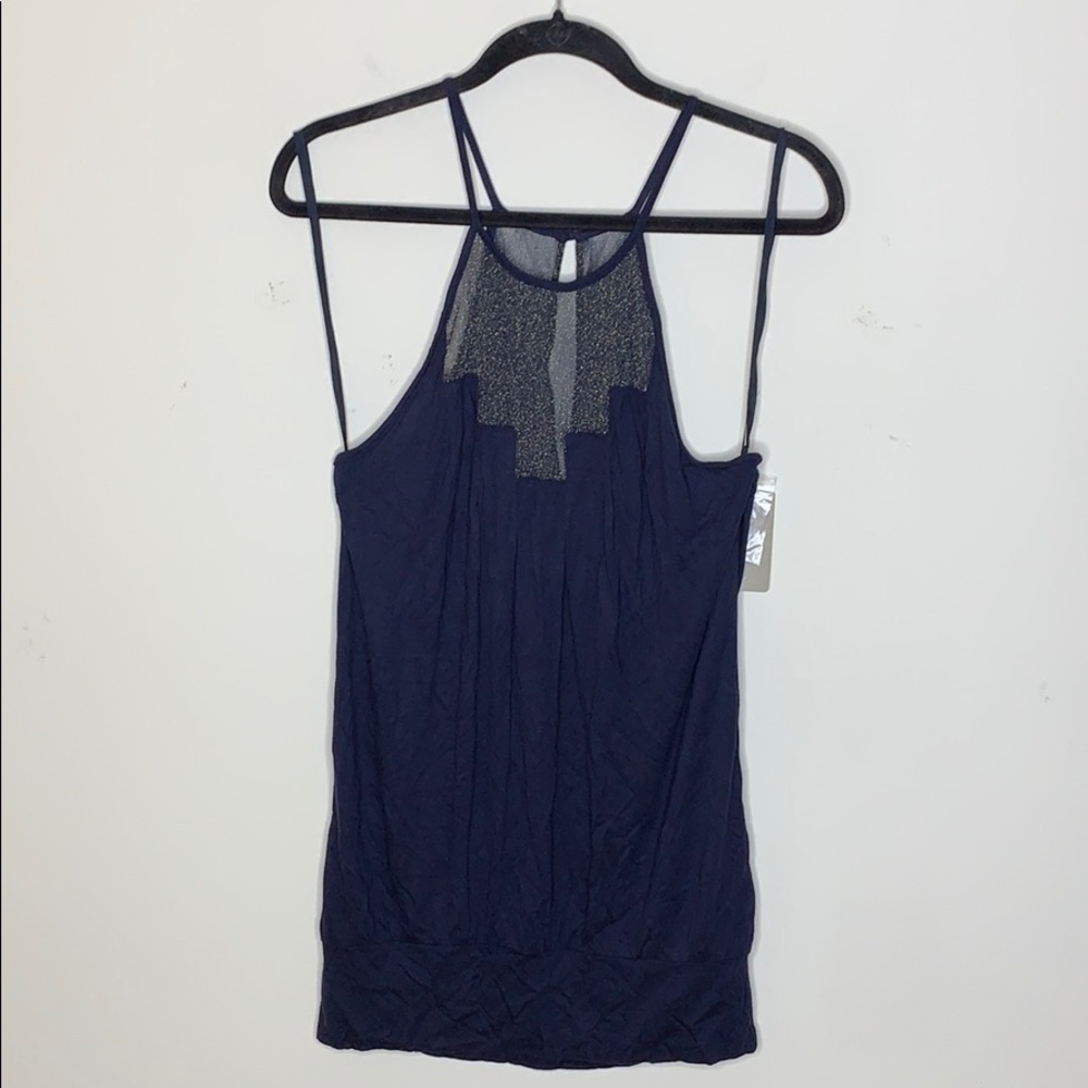 Anthropologie | Deletta Gold Shimmer Tank